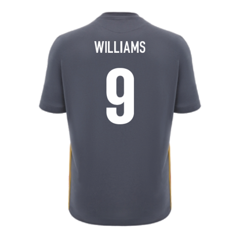 2024-2025 Wales Rugby Travel Cotton T-Shirt (Anthracite) (Williams 9)_2