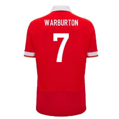 2024-2025 Wales WRU Home Cotton Rugby Shirt (Kids) (Warburton 7)_2