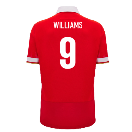 2024-2025 Wales WRU Home Cotton Rugby Shirt (Kids) (Williams 9)_2