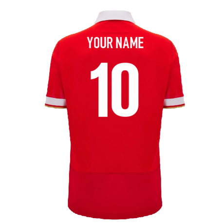 2024-2025 Wales WRU Home Cotton Rugby Shirt (Kids) (Your Name)_2