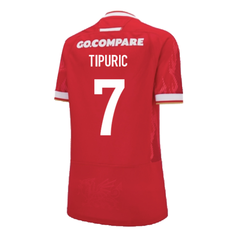 2024-2025 Wales WRU Home Replica Rugby Shirt (Womens) (Tipuric 7)_2