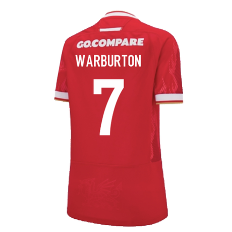 2024-2025 Wales WRU Home Replica Rugby Shirt (Womens) (Warburton 7)_2