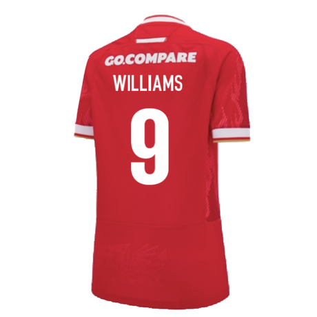 2024-2025 Wales WRU Home Replica Rugby Shirt (Womens) (Williams 9)_2