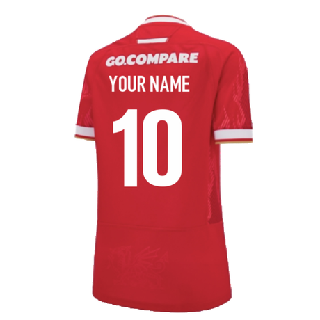2024-2025 Wales WRU Home Replica Rugby Shirt (Womens) (Your Name)_2