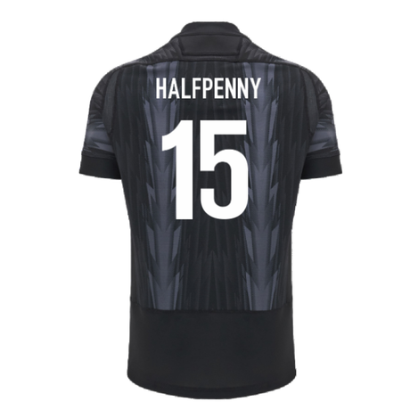 2024-2025 Wales WRU Rugby Training Jersey (Black) - Kids (Halfpenny 15)_2