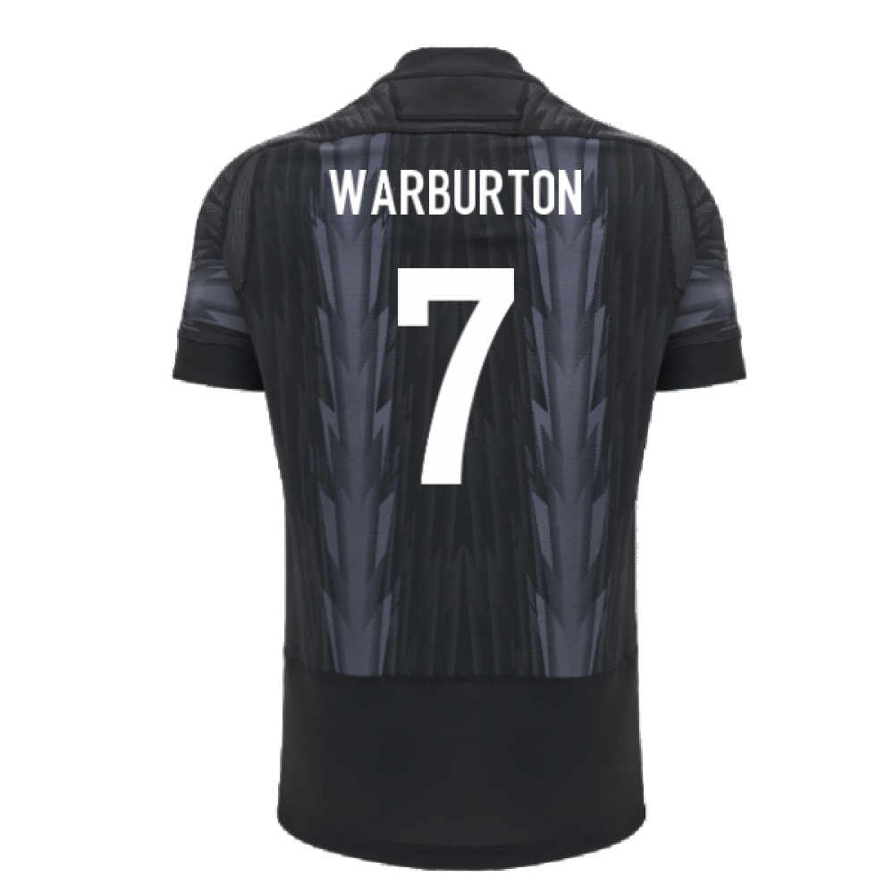 2024-2025 Wales WRU Rugby Training Jersey (Black) - Kids (Warburton 7)_2