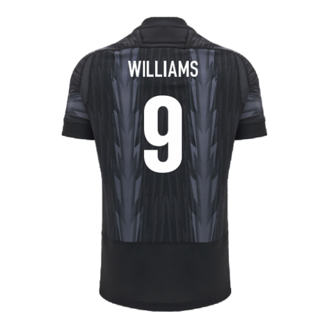 2024-2025 Wales WRU Rugby Training Jersey (Black) - Kids (Williams 9)_2