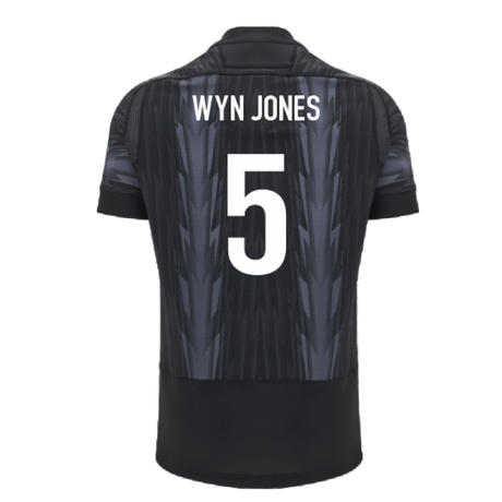 2024-2025 Wales WRU Rugby Training Jersey (Black) - Kids (Wyn Jones 5)_2