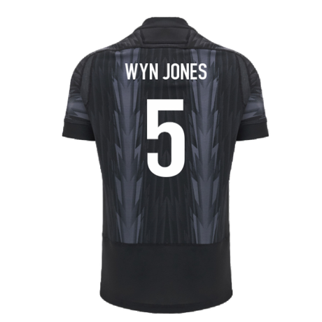 2024-2025 Wales WRU Rugby Training Jersey (Black) (Wyn Jones 5)_2