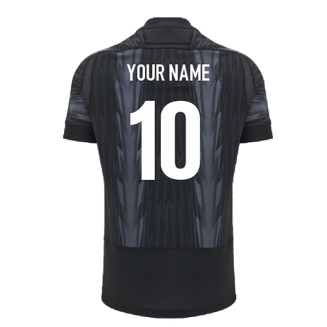 2024-2025 Wales WRU Rugby Training Jersey (Black) (Your Name)_2
