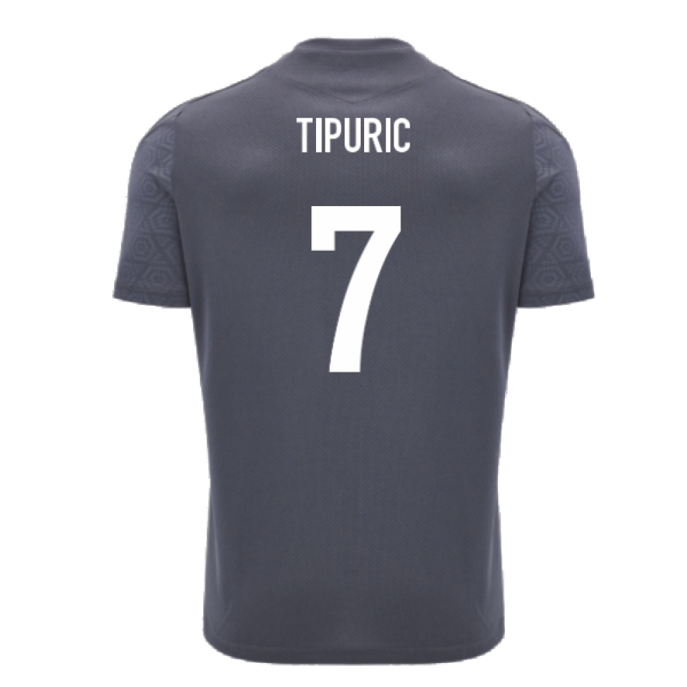 2024-2025 Wales WRU Rugby Training Poly Shirt (Anthracite) - Kids (Tipuric 7)_2