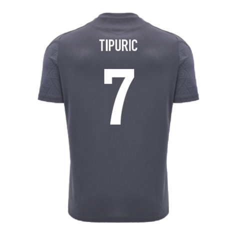 2024-2025 Wales WRU Rugby Training Poly Shirt (Anthracite) - Kids (Tipuric 7)_2