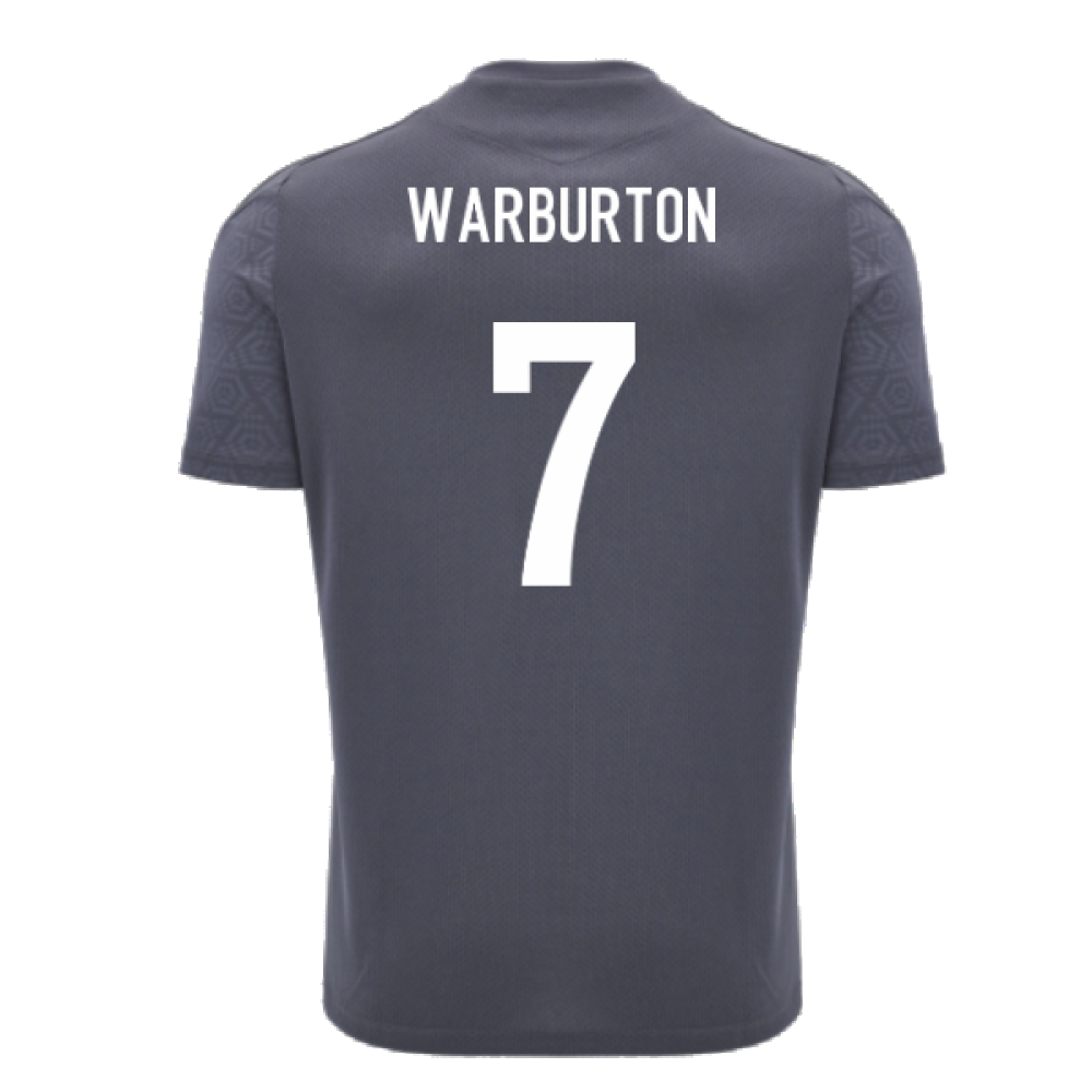 2024-2025 Wales WRU Rugby Training Poly Shirt (Anthracite) - Kids (Warburton 7)_2