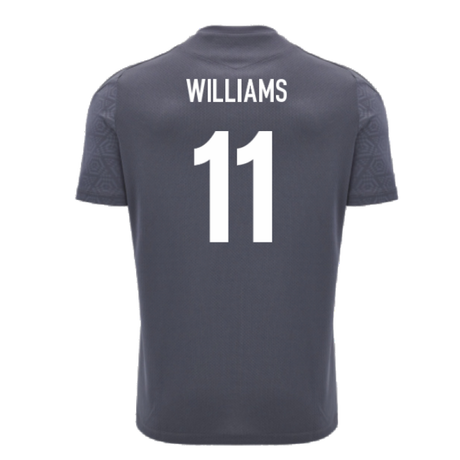 2024-2025 Wales WRU Rugby Training Poly Shirt (Anthracite) - Kids (Williams 11)_2