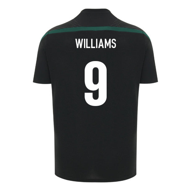 2026-2027 Wales WRU Rugby Player Training Shirt (Black) - Kids (Williams 9)_0