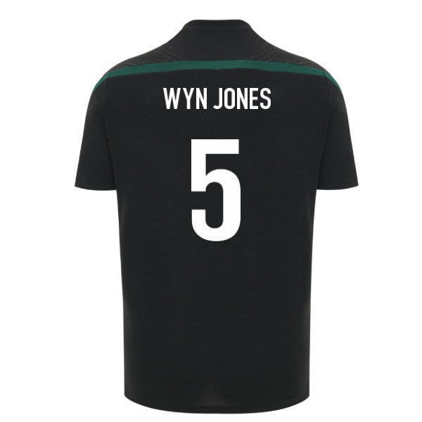 2026-2027 Wales WRU Rugby Player Training Shirt (Black) - Kids (Wyn Jones 5)_0