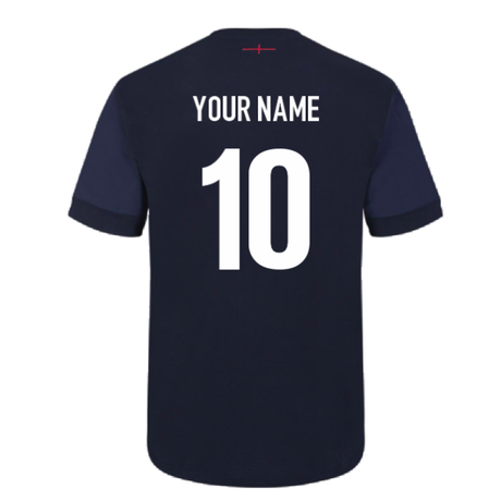 2023-2024 England Rugby Warm Up Jersey - Kids (Navy Blazer) (Your Name)_4