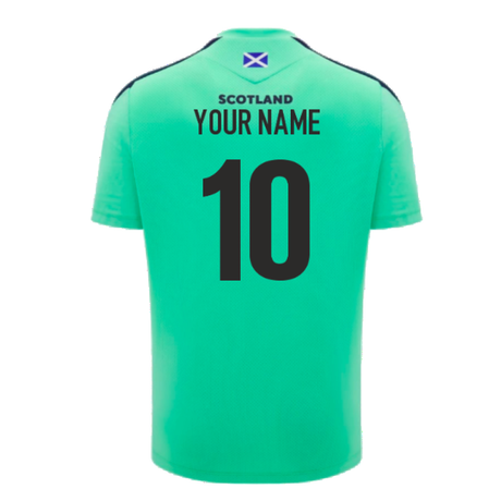 2024-2025 Scotland Rugby Poly Training Shirt (Green) - Kids (Your Name)_2