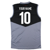 2024-2025 England Rugby Sleeveless Jersey O2 (Grey) - Kids (Your Name)_2