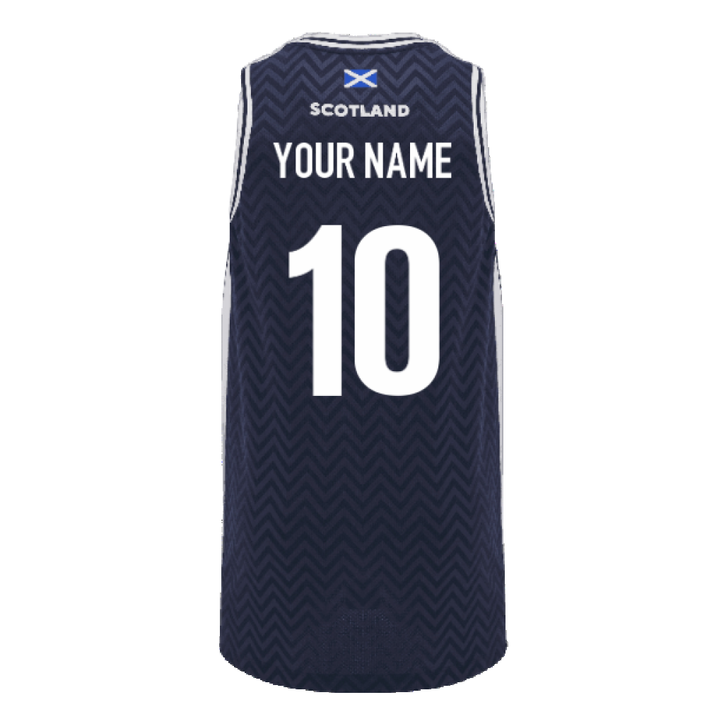 2024-2025 Scotland Rugby Basketball Singlet (Navy) (Your Name)_2