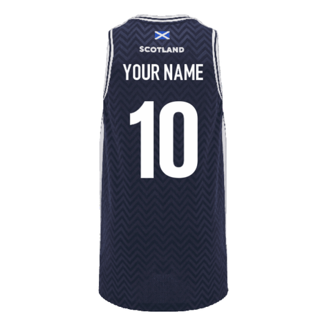 2024-2025 Scotland Rugby Basketball Singlet (Navy) (Your Name)_2