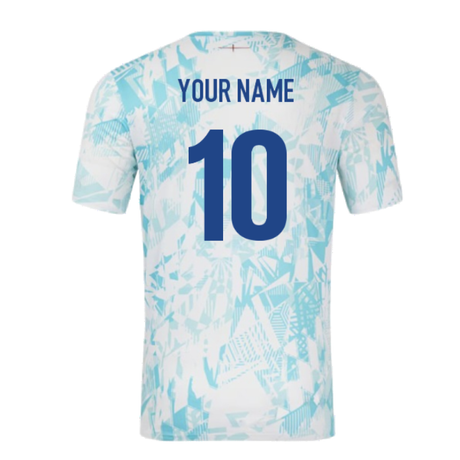 2024-2025 England Rugby Warm Up Jersey (White) - Kids (Your Name)_2