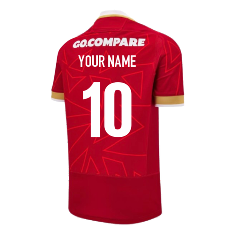 2024-2025 Wales Rugby Home Pathway Pro Authentic Slim Fit Shirt (Your Name)_2