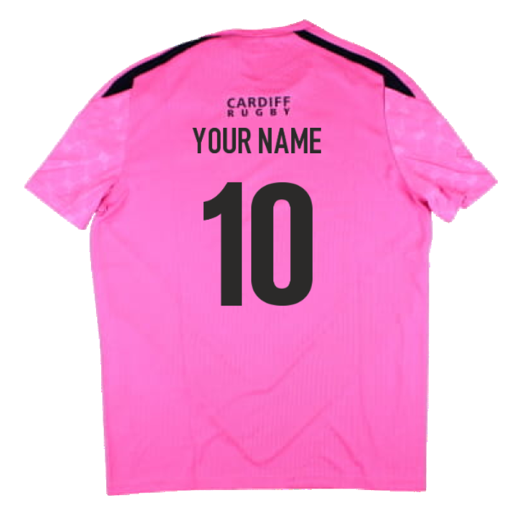 2024-2025 Cardiff Blues Rugby Player Training Shirt (Pink) (Your Name)_2