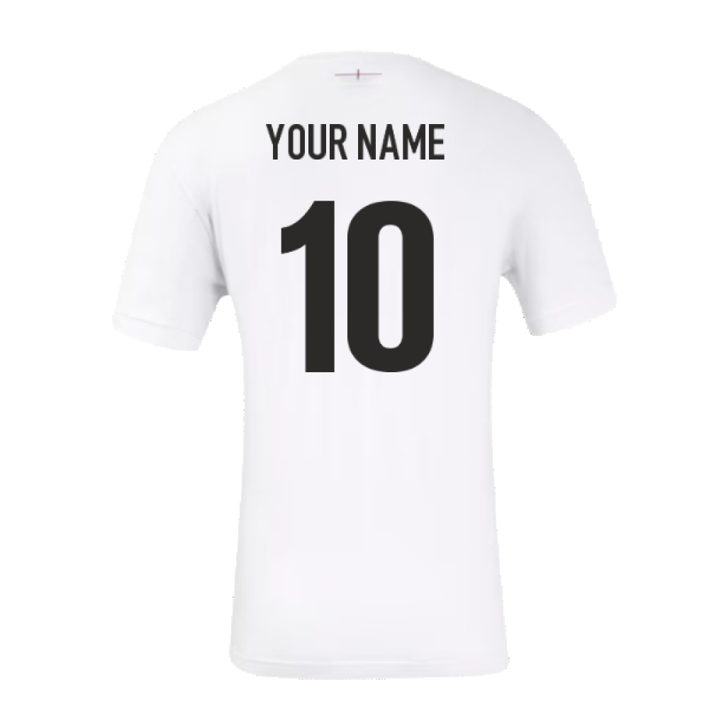 2024-2025 England Rugby Presentation Tee (White) (Your Name)_2