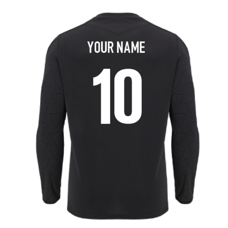2024-2025 Wales Rugby LS Poly Training Shirt (Black) (Your Name)_2