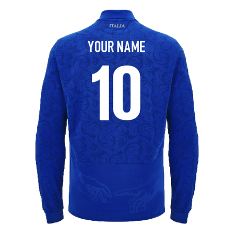 2024-2025 Italy Rugby LS Cotton Home Shirt (Your Name)_2