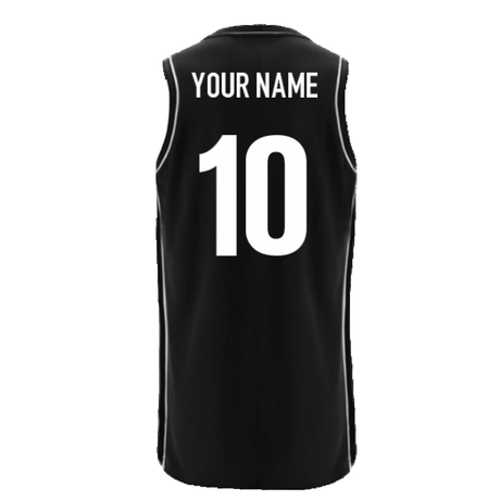 2024-2025 Barbarians Rugby Training Basketball Singlet (Black) (Your Name)_2