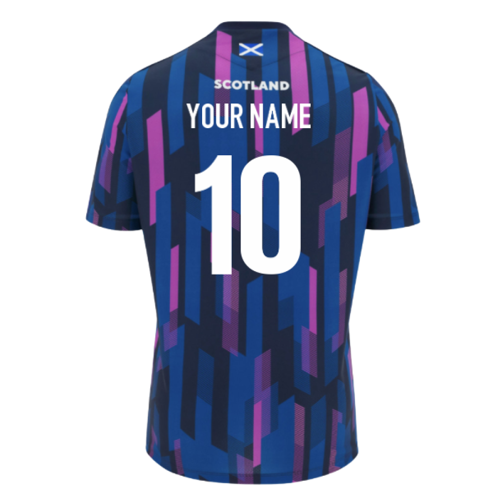 2025-2026 Scotland Rugby Warm Up Shirt (Navy) (Your Name)_0