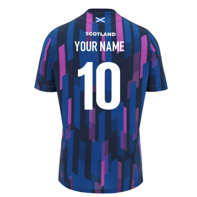 2025-2026 Scotland Rugby Warm Up Shirt (Navy) (Your Name)_0
