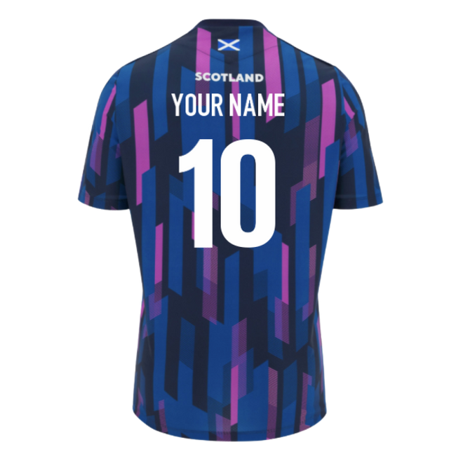2025-2026 Scotland Rugby Warm Up Shirt (Navy) - Kids (Your Name)_0