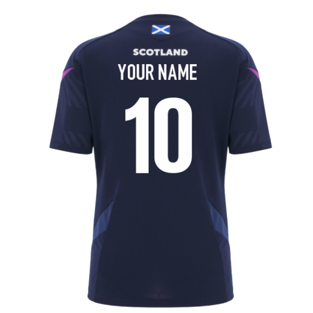 2025-2026 Scotland Rugby Training Shirt (Navy) - Womens (Your Name)_0