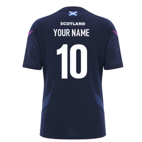 2025-2026 Scotland Rugby Training Shirt (Navy) - Womens (Your Name)_0