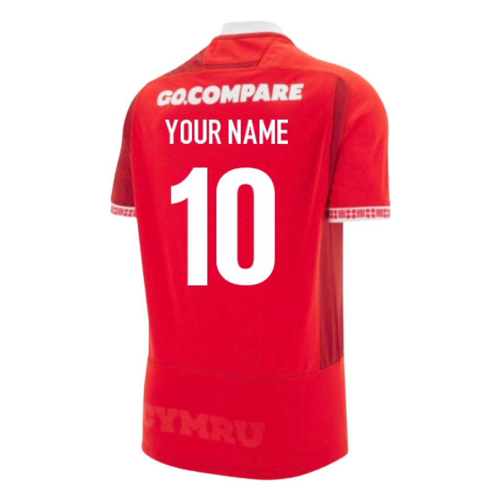 2025-2026 Wales WRU Home Slim Fit Rugby Shirt (Your Name)_0