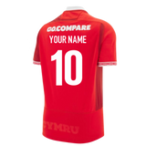 2025-2026 Wales WRU Home Slim Fit Rugby Shirt (Your Name)_0