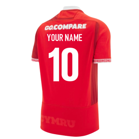 2025-2026 Wales WRU Home Slim Fit Rugby Shirt (Your Name)_0