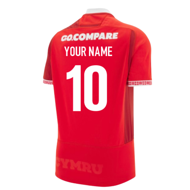 2025-2026 Wales WRU Home Slim Fit Rugby Shirt (Your Name)_0