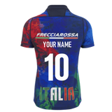 2025-2026 Italy FIR Rugby Training Jersey (Navy) (Your Name)_0