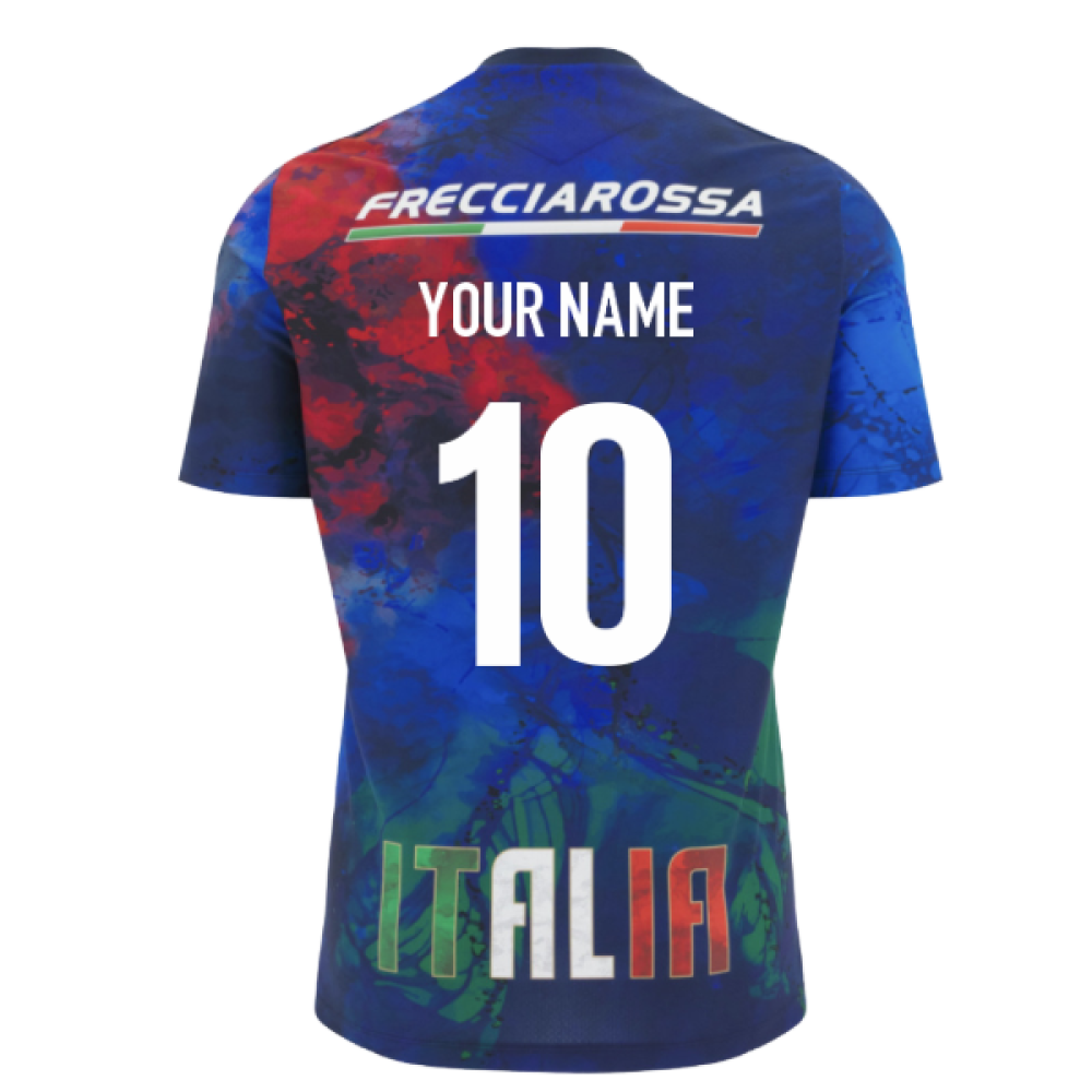 2025-2026 Italy Rugby Training Shirt (Navy) (Your Name)_0