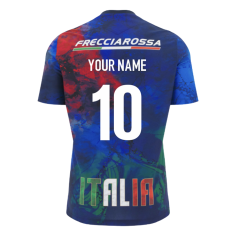 2025-2026 Italy Rugby Training Shirt (Navy) (Your Name)_0
