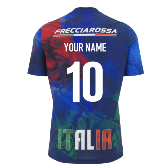 2025-2026 Italy Rugby Training Shirt (Navy) (Your Name)_0