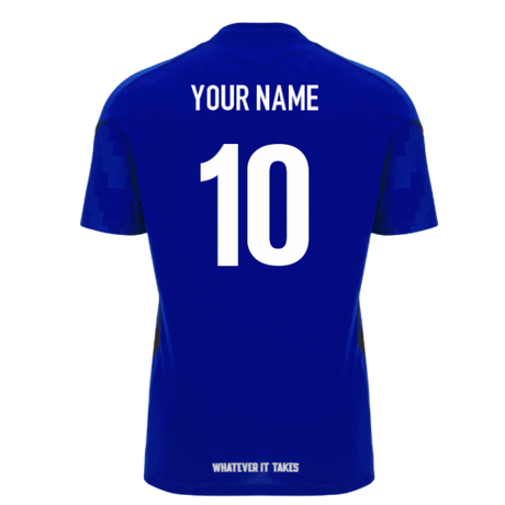 2025-2026 Glasgow Warriors Rugby Training Poly Shirt (Blue) (Your Name)_0