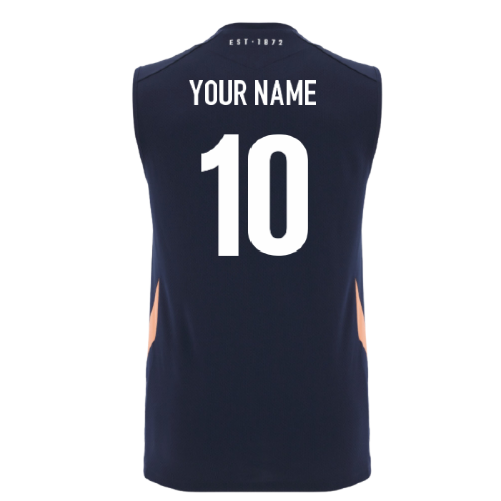 2025-2026 Edinburgh Rugby Sleeveless Shirt (Navy) (Your Name)_0