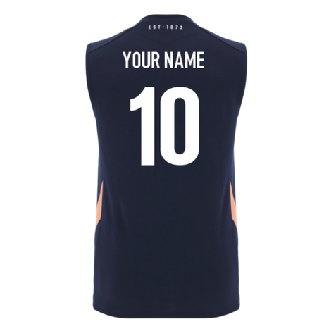 2025-2026 Edinburgh Rugby Sleeveless Shirt (Navy) (Your Name)_0