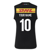 2025-2026 Harlequins Pre Match Sleeveless Tee (Caviar) (Your Name)_0