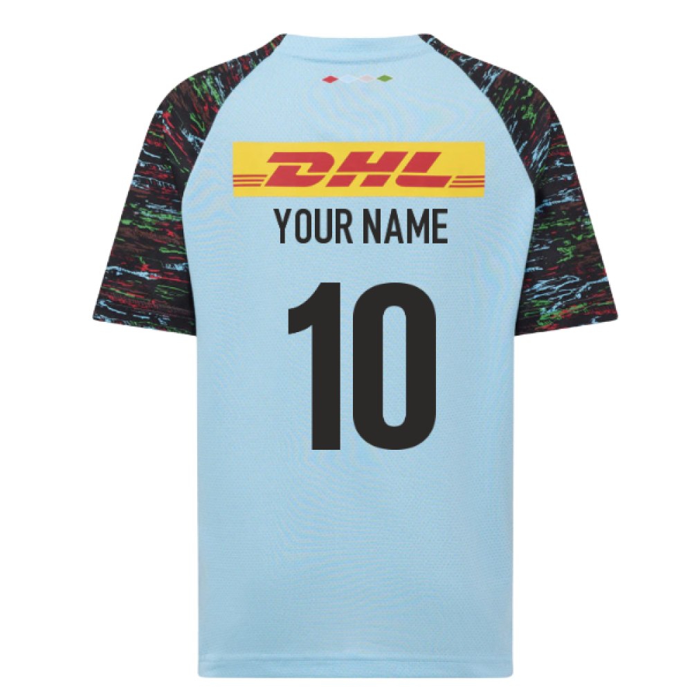 2025-2026 Harlequins Rugby Training Shirt (Sky Blue) (Your Name)_0